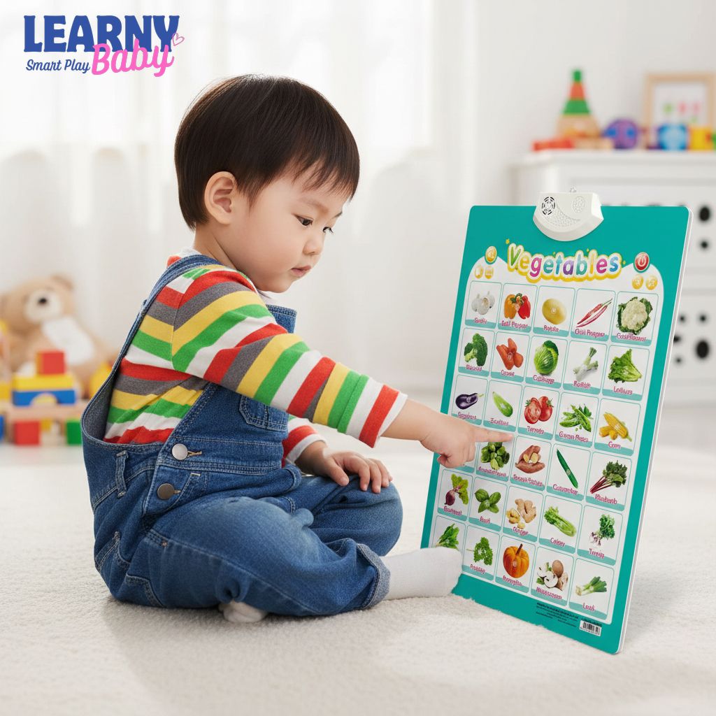 Electronic English Alphabet Wall Chart for Kids, Talking ABC & 123 with Music, Early Language Learning, Ages 1.5–5