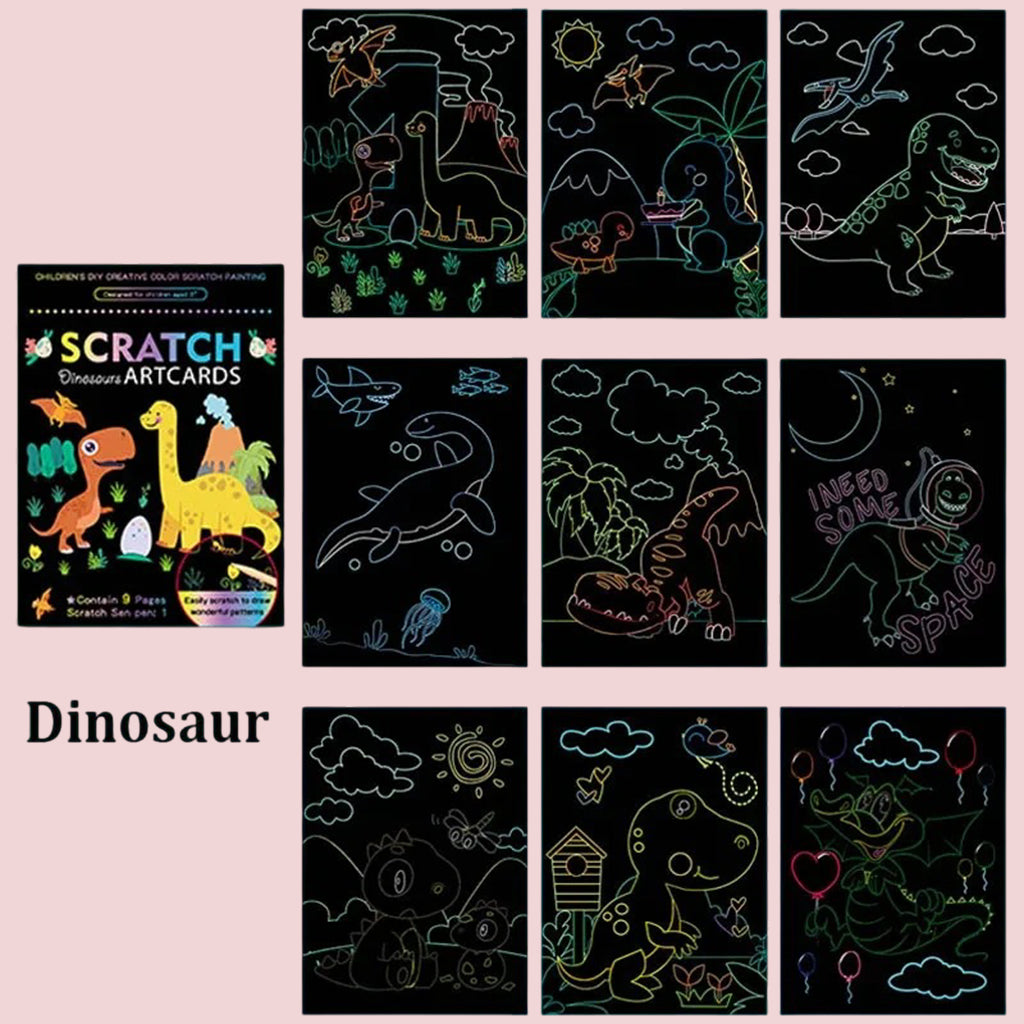 Kids Scratch Art Cards, Color Reveal Art Toy, Fine Motor & Focus Training (3–8 Years)