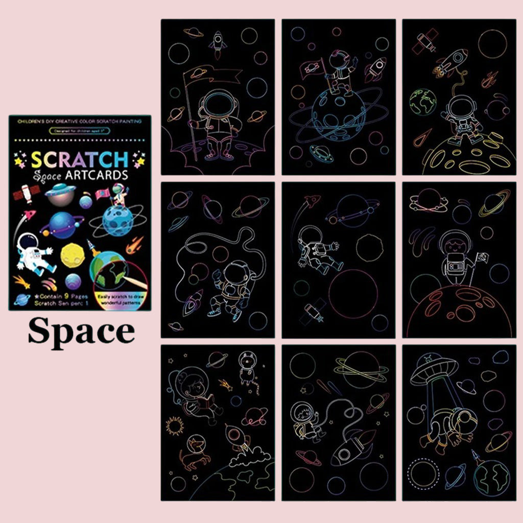Kids Scratch Art Cards, Color Reveal Art Toy, Fine Motor & Focus Training (3–8 Years)