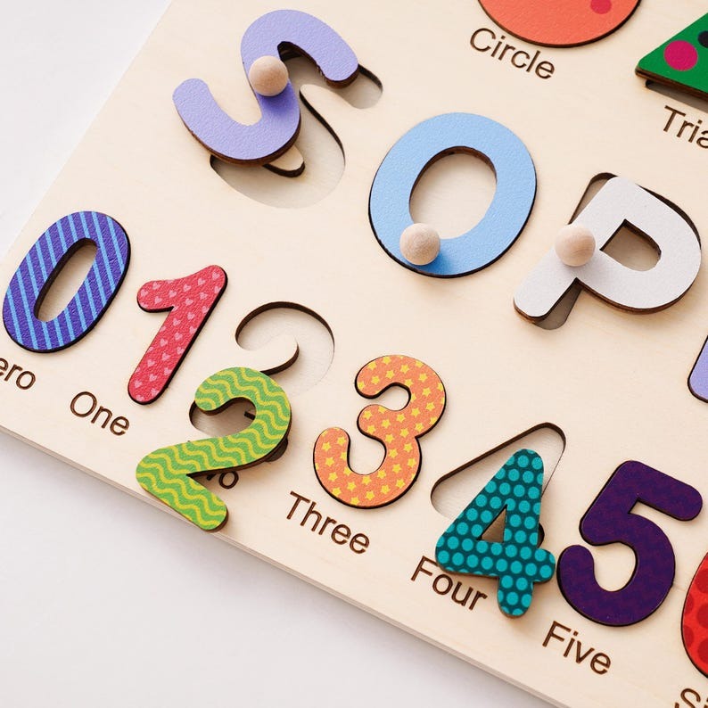 Personalized Baby Name Puzzle, Early Learning Busy Board, Wooden Baby Toy, Baby Room Decor, 1st Christmas Gift for kids, 1st Birthday Gift BBLB7