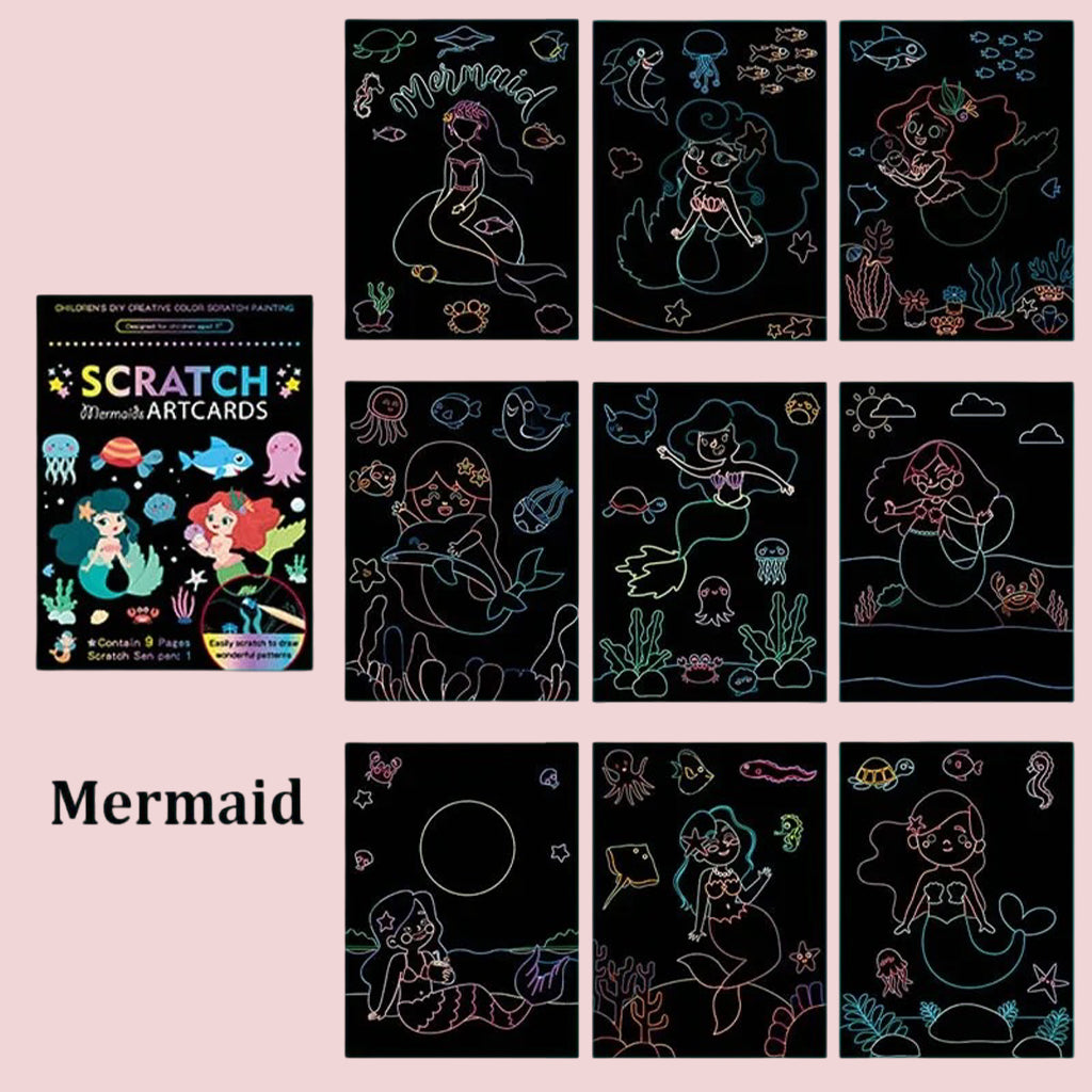 Kids Scratch Art Cards, Color Reveal Art Toy, Fine Motor & Focus Training (3–8 Years)