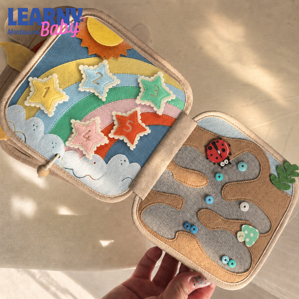 Personalized Fox Busy Book for Toddlers, Custom Name Felt Quiet Book, Woodland Animal Montessori Activity Toy QBLB59