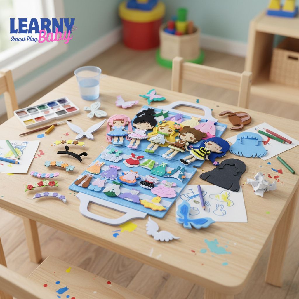 Personalized Dress-Up Quiet Book, Felt Busy Book for Toddlers, Screen-Free Educational Toy