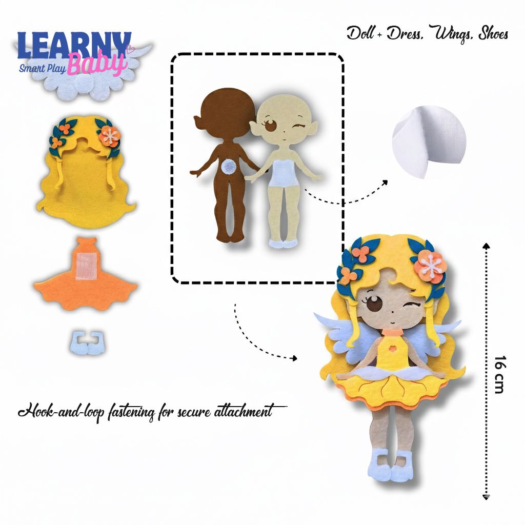 Personalized Dress-Up Quiet Book, Felt Busy Book for Toddlers, Screen-Free Educational Toy