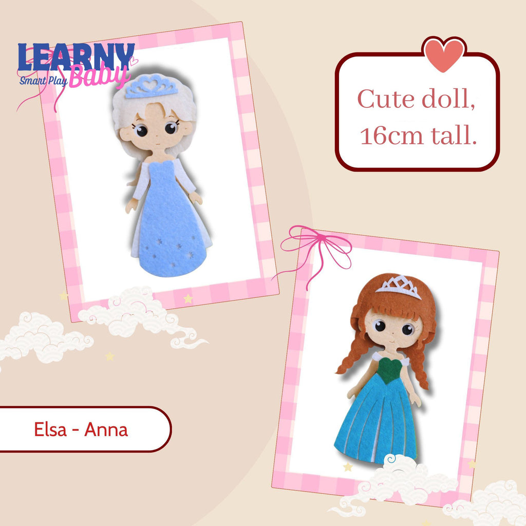 Personalized Princess Dress-Up Quiet Book – Felt Busy Book with Dolls, Outfits & Accessories, Screen-Free Toy for Kids