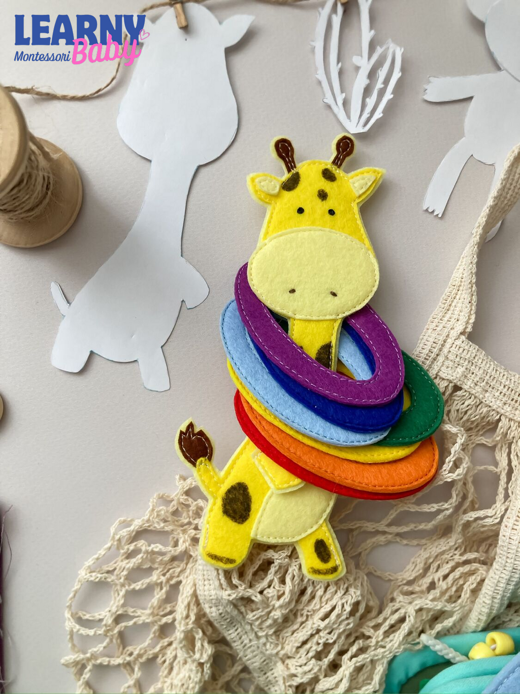 Personalized Animal Busy Book for Toddlers, Handmade Felt Quiet Book, Button Practice Activity Book, Montessori Sensory Toy QBLB72