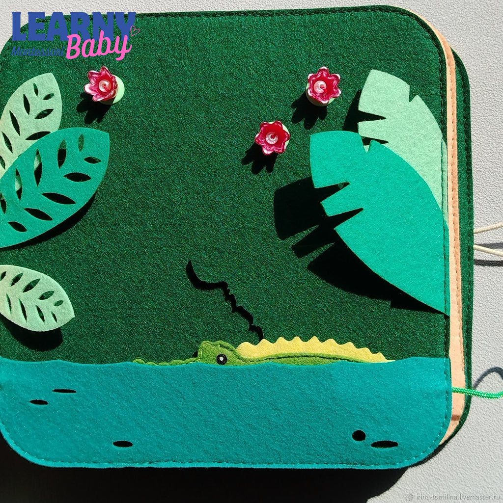 Personalized Capybara Busy Book for Toddlers, Handmade Felt Quiet Book, Animal Activity Book, Montessori Sensory Baby Toy QBLB73