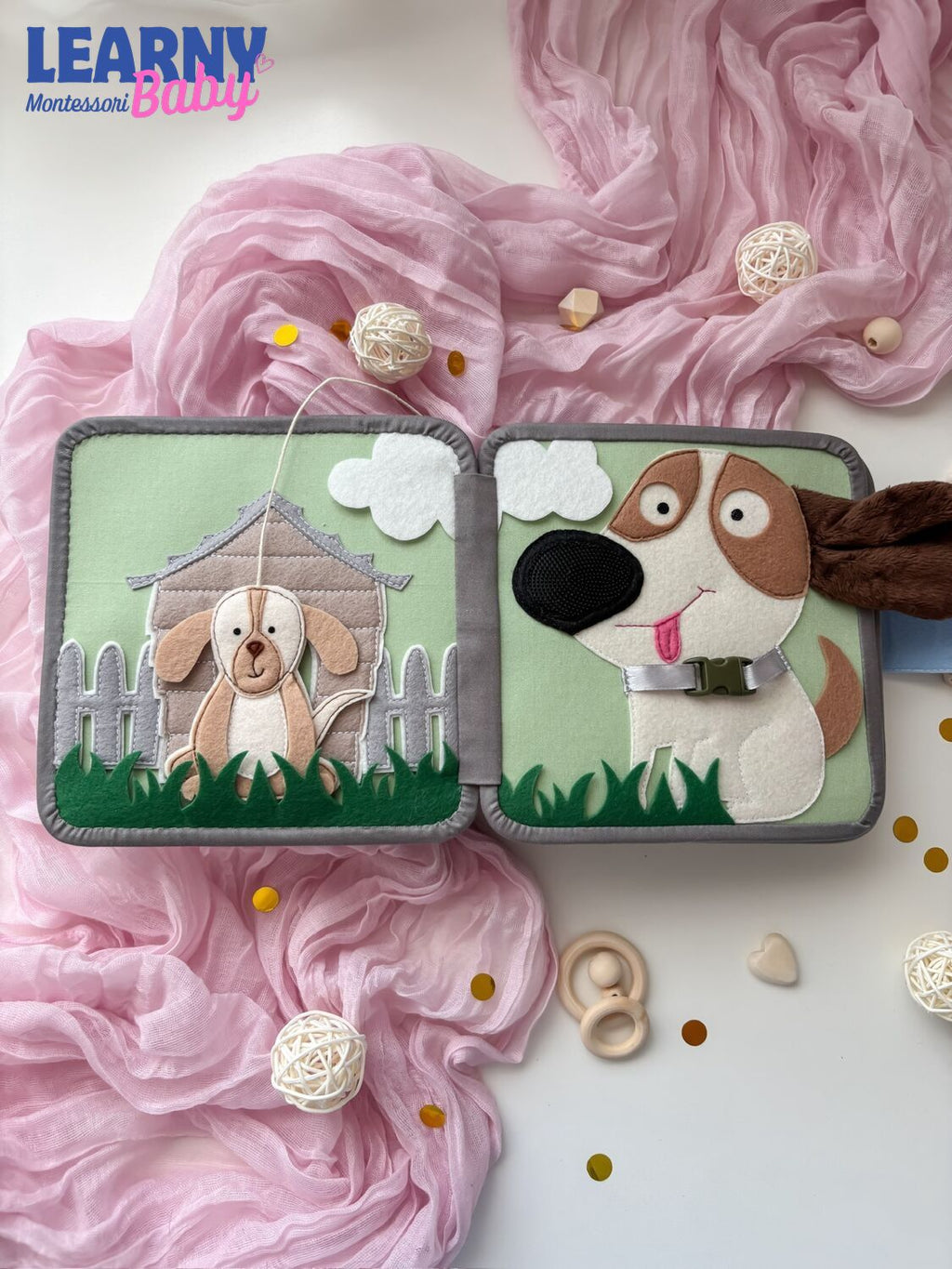 Personalized Farm Busy Book for Toddlers, Handmade Felt Quiet Book, Horse Barn Activity Book, Montessori Sensory Toy QBLB74