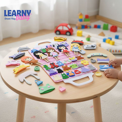 Kuromi Dress-Up Quiet Book Set – Personalized 52-Piece Felt Busy Book, Screen-Free Educational Toy for Kids QBLB20
