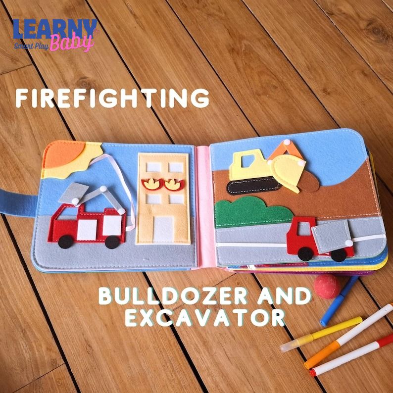 Personalized Quiet Book for Baby, Custom Name Montessori Busy Book, Felt Toddler Learning Toy, Handmade Soft Activity Book