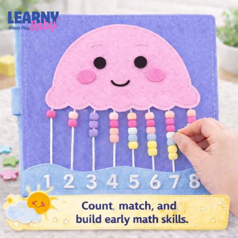 Activity Busy Book, Montessori educational book for kids, Personalized Quiet Book for Toddlers, Personalized book, Felt busy book