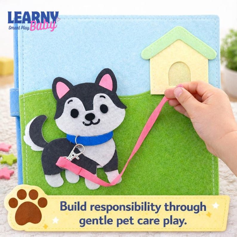 Activity Busy Book, Montessori educational book for kids, Personalized Quiet Book for Toddlers, Personalized book, Felt busy book