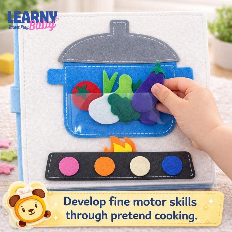 Activity Busy Book, Montessori educational book for kids, Personalized Quiet Book for Toddlers, Personalized book, Felt busy book