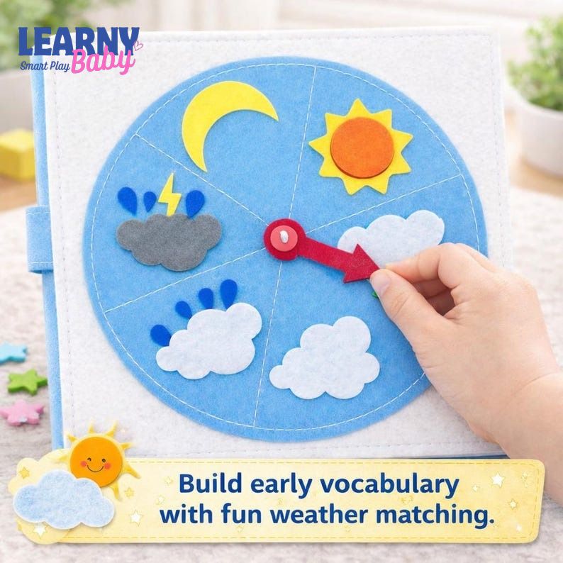 Activity Busy Book, Montessori educational book for kids, Personalized Quiet Book for Toddlers, Personalized book, Felt busy book