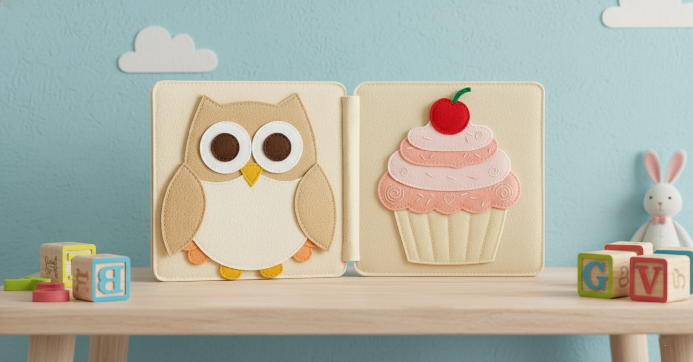 Personalized Quiet Book for Baby, Handmade felt quiet book, Customized soft Montessori-inspired toy, First birthday present, Busy book