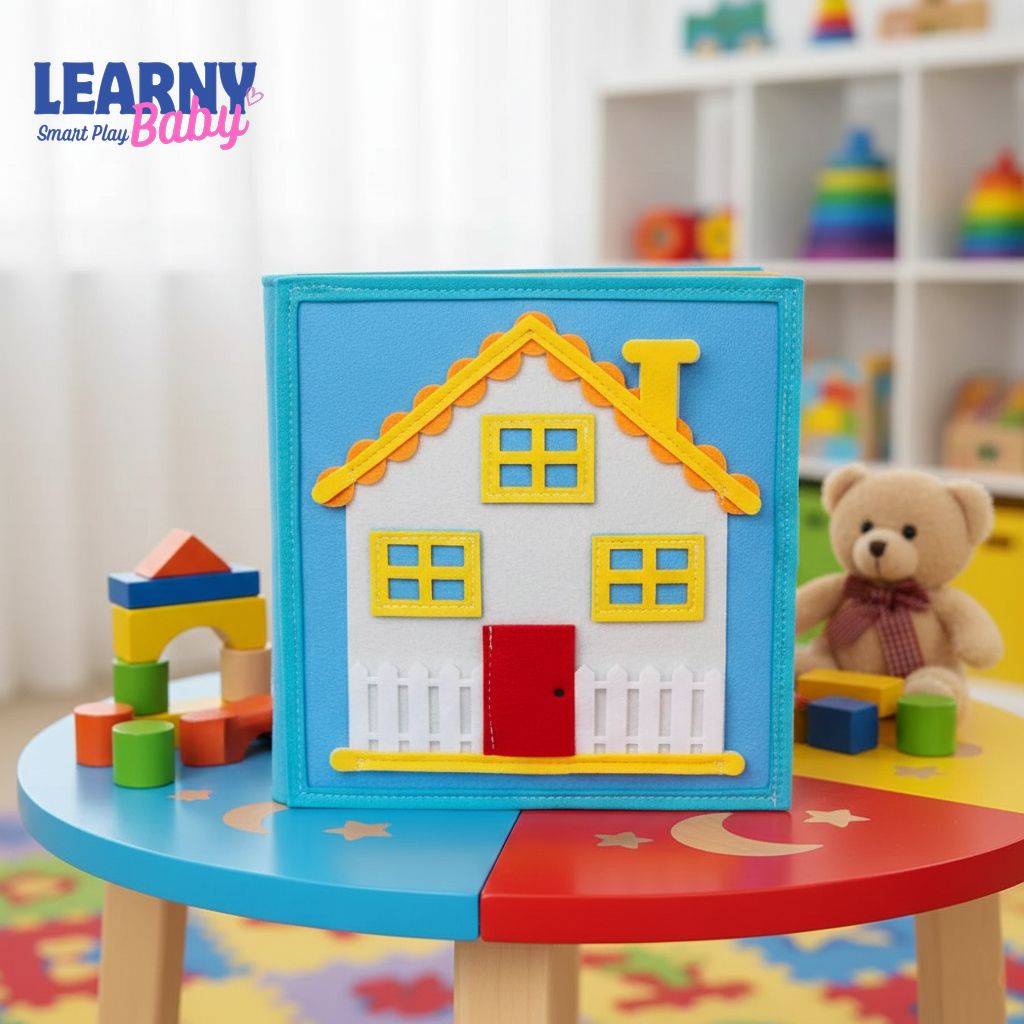 Montessori Busy Book for Toddlers, Quiet Book Pretend Play Toy, Early Learning Activity Book with Life Skills, Fine Motor Skills, Ages 1–3