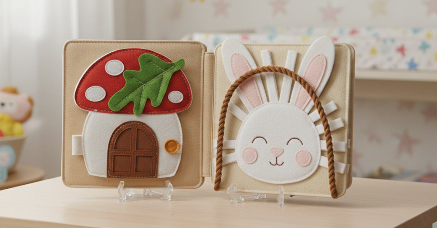 Personalized Quiet Book for Baby, Handmade felt quiet book, Customized soft Montessori-inspired toy, First birthday present, Busy book