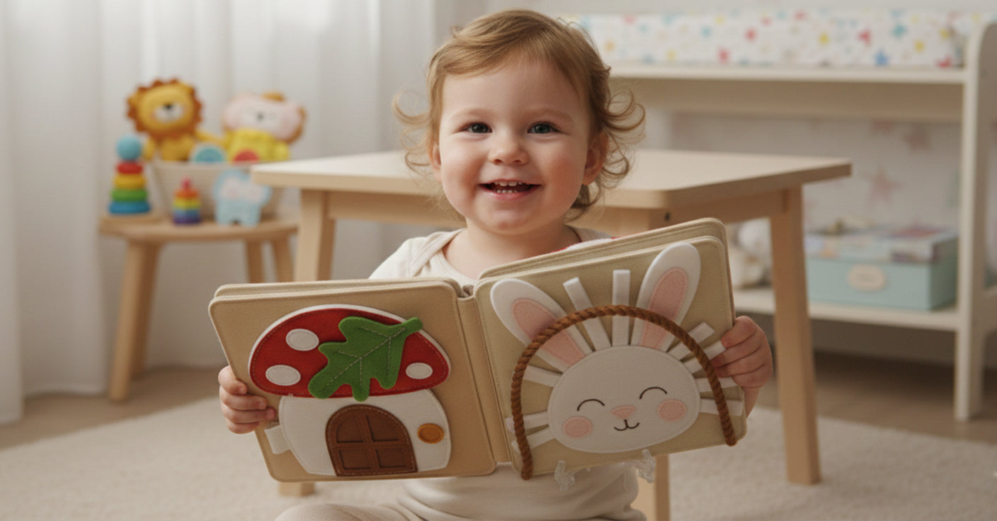 Personalized Quiet Book for Baby, Handmade felt quiet book, Customized soft Montessori-inspired toy, First birthday present, Busy book