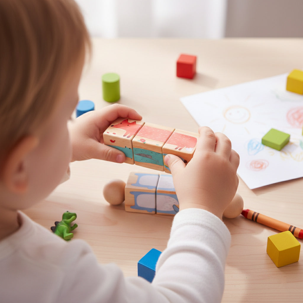 Montessori Wooden Rotating Animal Puzzle – Early Learning & Fine Motor Skills Toy for Toddlers | Ages 1.5–4