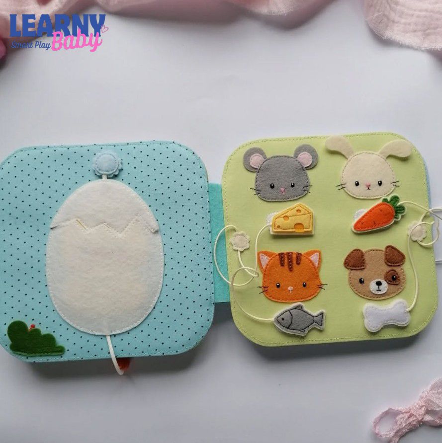 Montessori Personalized Quiet Book for Toddlers, Custom Name Felt Busy Book, Sensory Activity Toy, Fine Motor Learning Gift