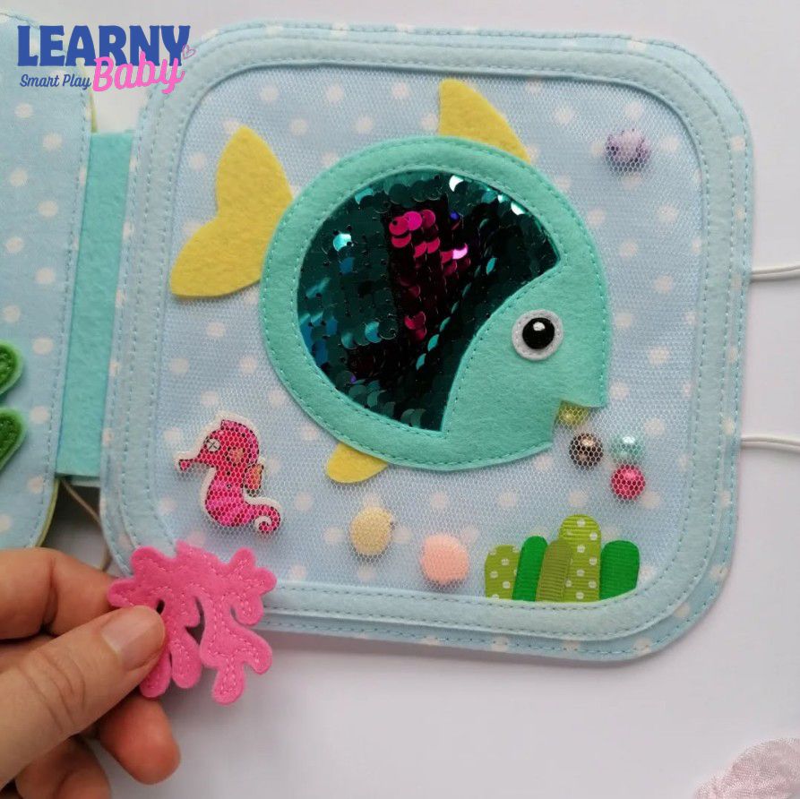 Montessori Personalized Quiet Book for Toddlers, Custom Name Felt Busy Book, Sensory Activity Toy, Fine Motor Learning Gift