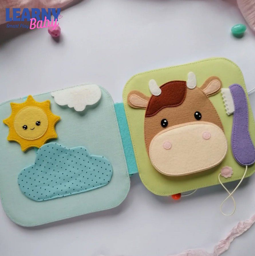 Montessori Personalized Quiet Book for Toddlers, Custom Name Felt Busy Book, Sensory Activity Toy, Fine Motor Learning Gift