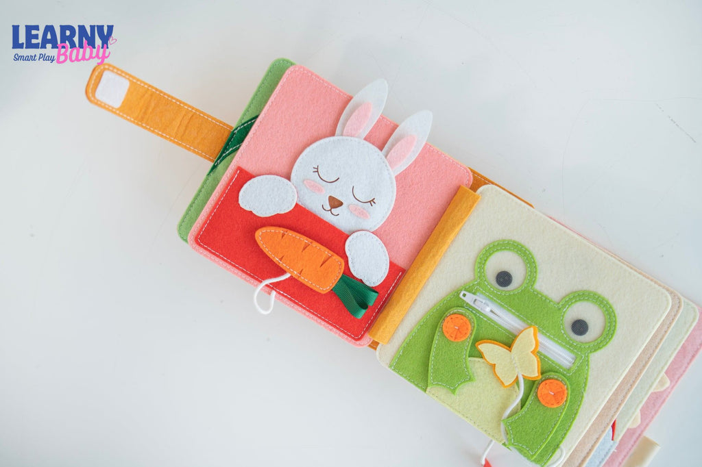 Personalized Montessori Quiet Book for Toddlers, Custom Name Busy Book, Felt Sensory Activity Book, Fine Motor Skills Toy, Screen-Free Gift