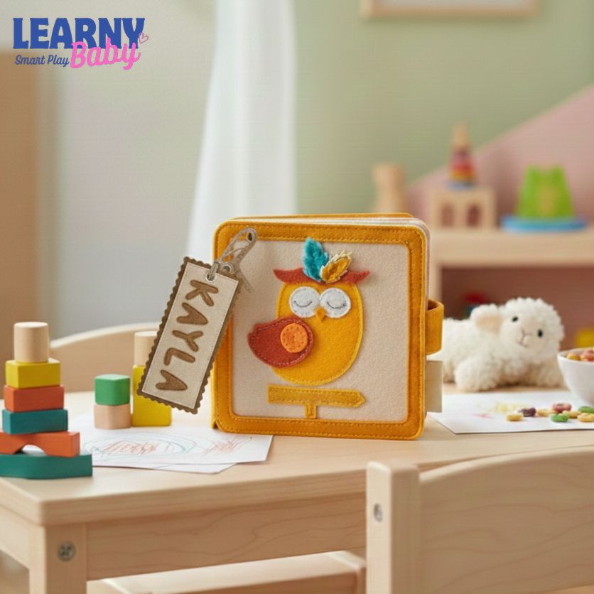 Personalized Montessori Quiet Book for Toddlers, Custom Name Busy Book, Felt Sensory Activity Book, Fine Motor Skills Toy, Screen-Free Gift