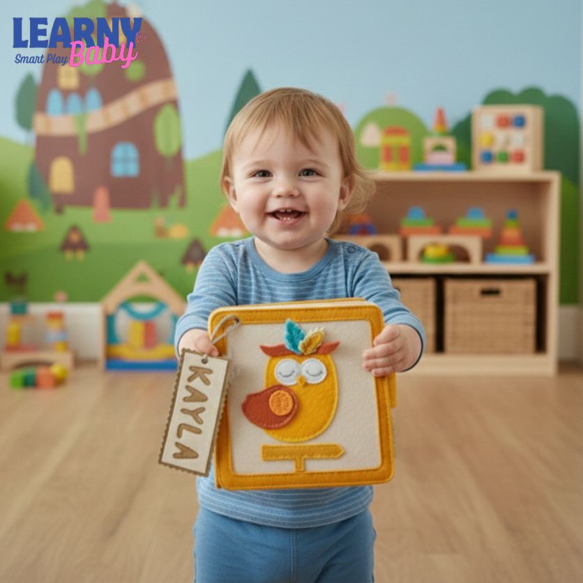 Personalized Montessori Quiet Book for Toddlers, Custom Name Busy Book, Felt Sensory Activity Book, Fine Motor Skills Toy, Screen-Free Gift