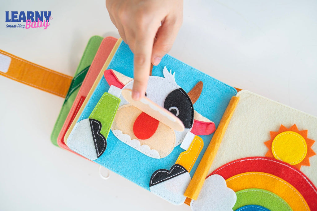 Personalized Montessori Quiet Book for Toddlers, Custom Name Busy Book, Felt Sensory Activity Book, Fine Motor Skills Toy, Screen-Free Gift