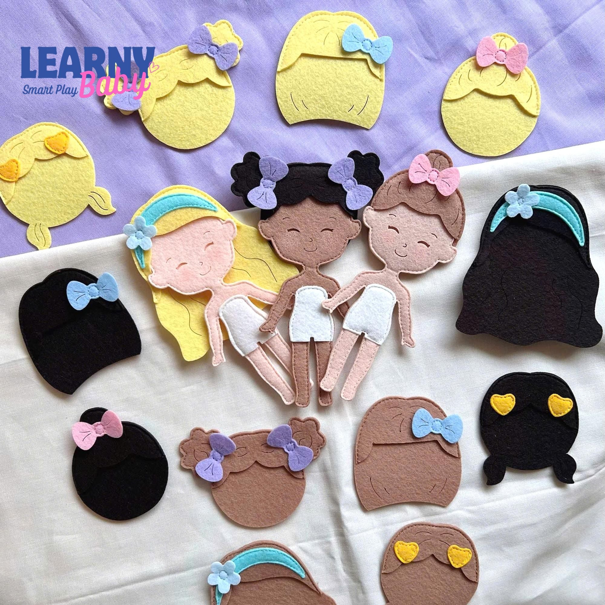 Felt Quiet Book Dollhouse for Toddlers – Cute House Busy Book, Montessori Soft Activity Book for Kids