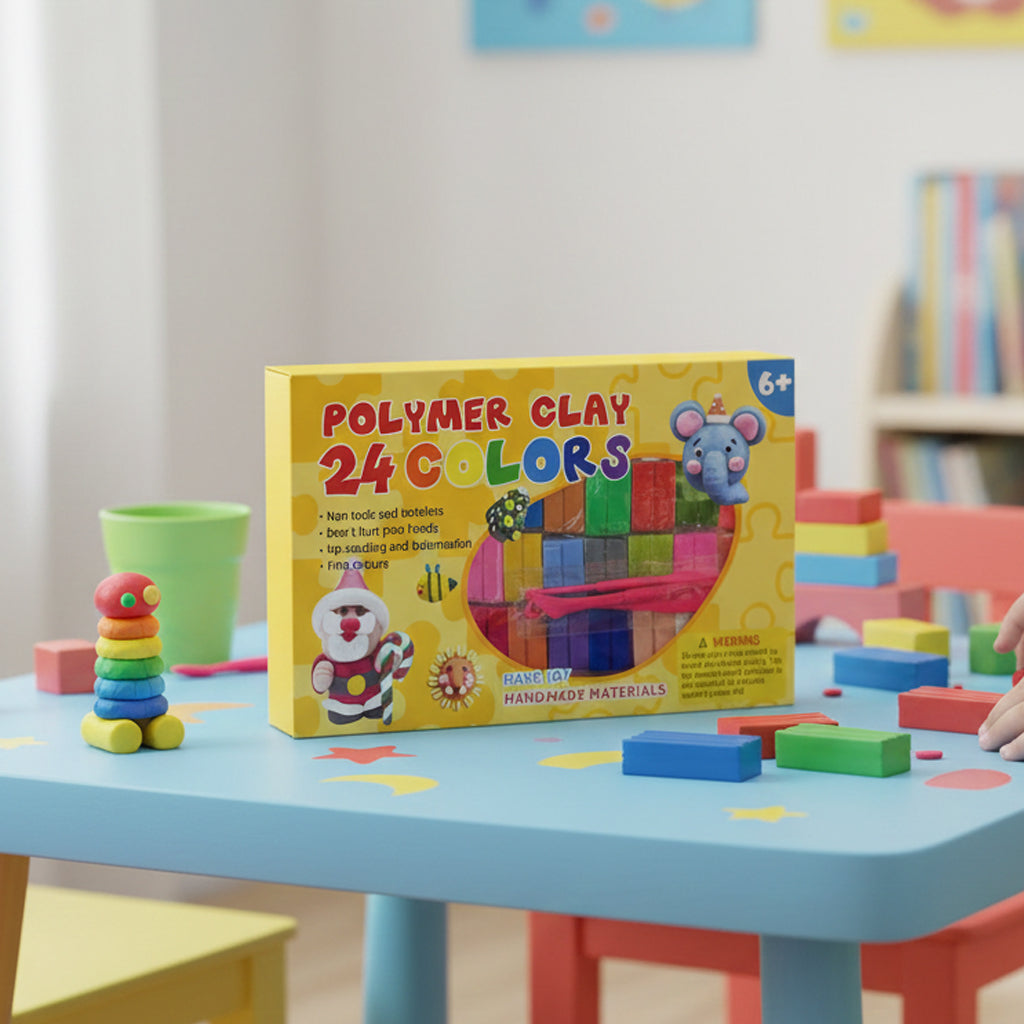 Kids Polymer Clay Craft Kit with Tools, Oven-Bake DIY Jewelry & Accessories, Fine Motor & Creativity, Ages 5 -8