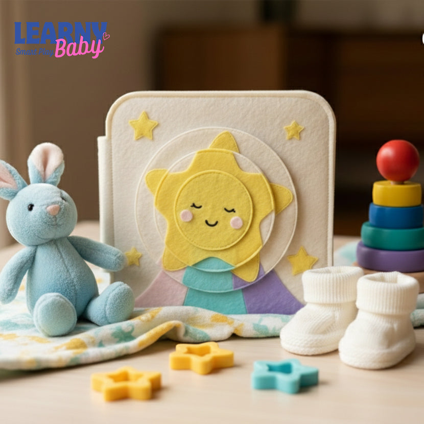 Personalized Felt Quiet Book, LITTLE STAR Handmade Activity Felt Quiet Books Educational Toys for Preschoolers, Baby Birthday Gift, Montessori Busy Book