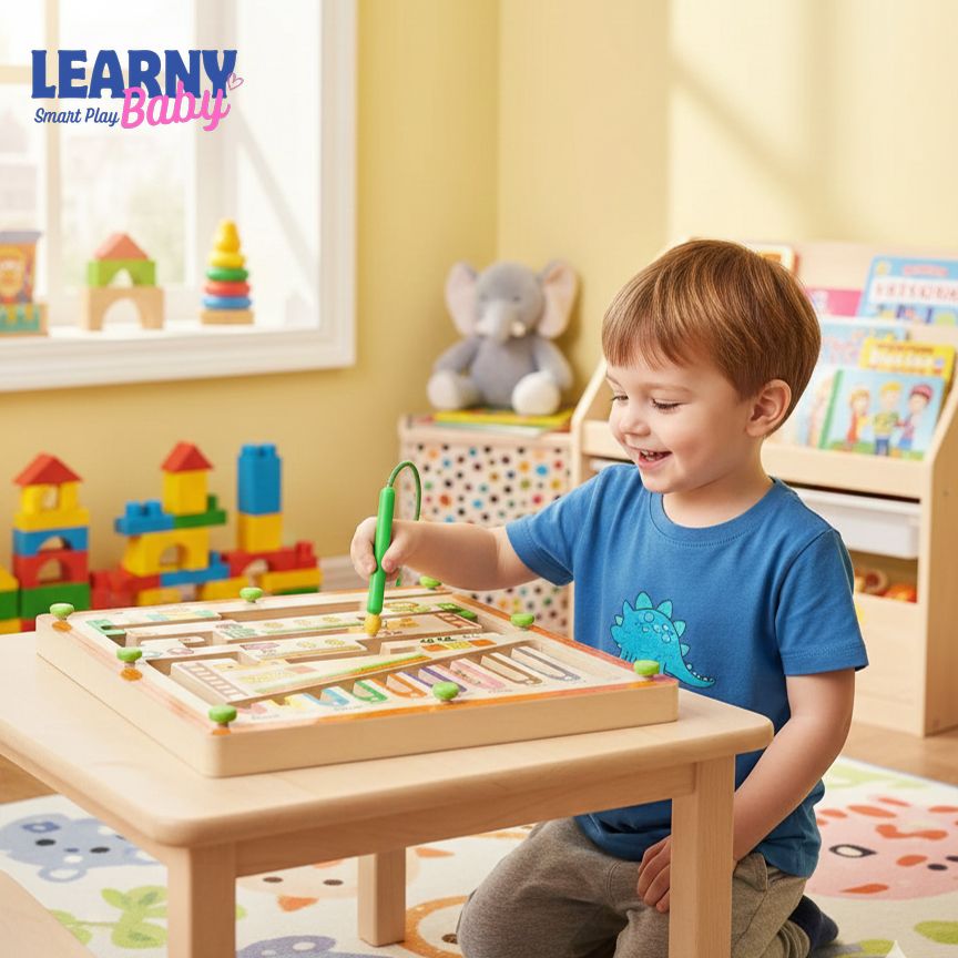 Children Magnetic Maze Walking Ball Toy – Early Education Puzzle for 3+ Years, Focus & Logic Training