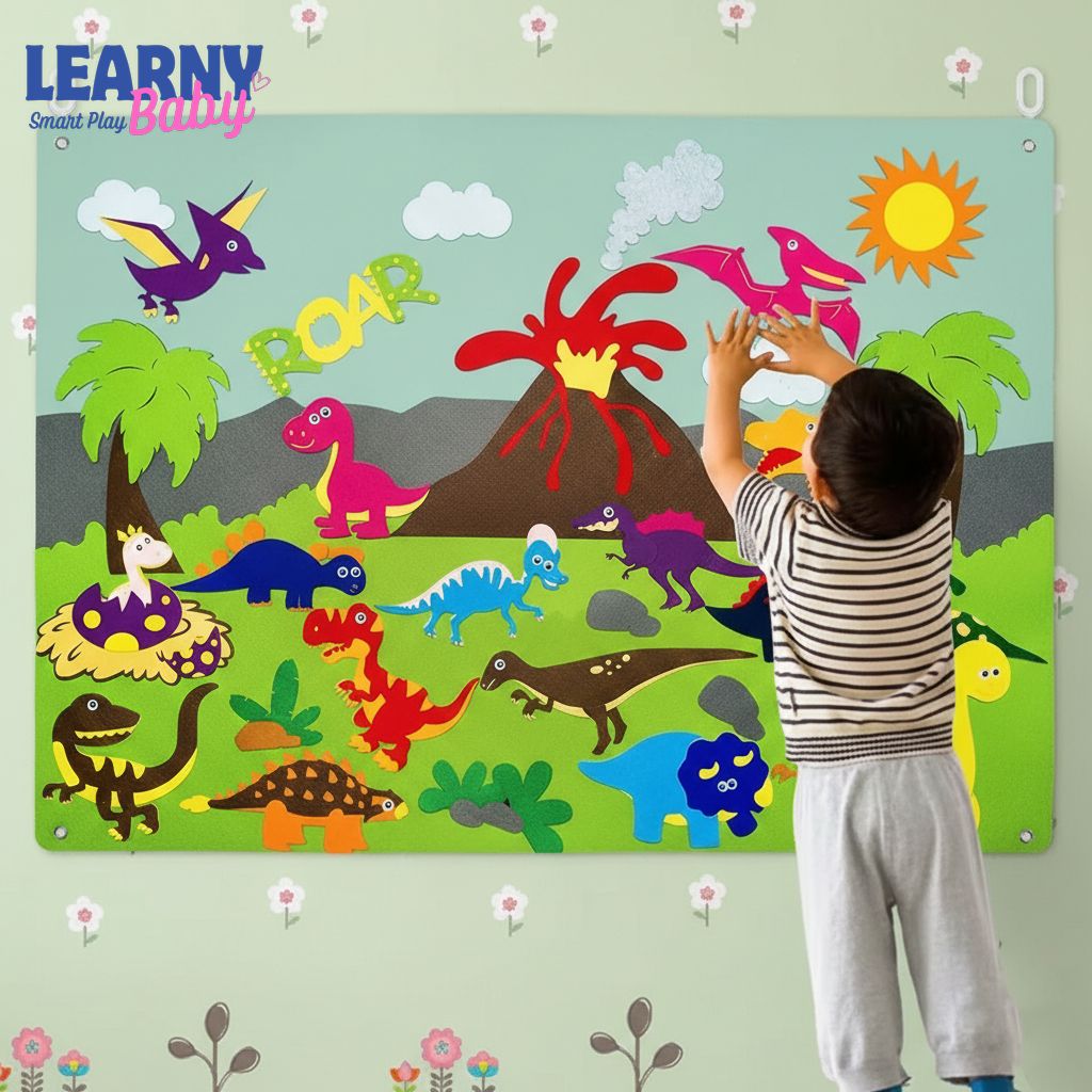 Montessori Space Felt Story Board for Toddlers, Solar System Felt Board Wall Hanging, Preschool Interactive Learning Toy, Space Theme Busy Board Gift