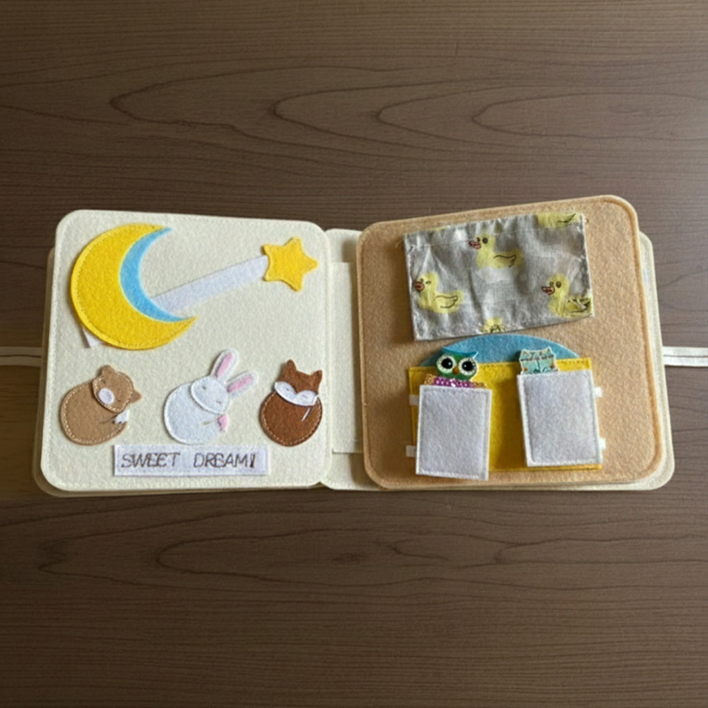 Personalized Felt Quiet Book, Custom Quiet Book Animal for Toddlers, Handmade Montessori Activity Book, Montessori Busy Book, Baby Gift