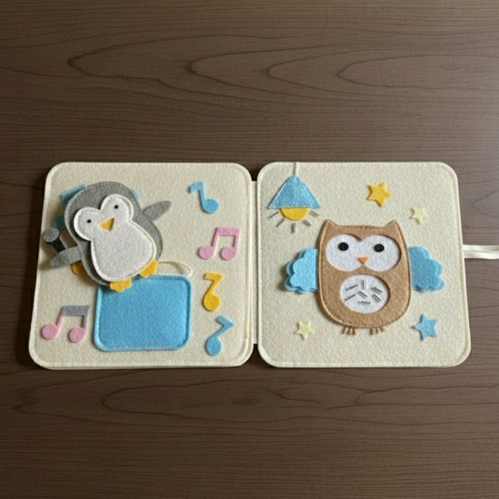 Personalized Felt Quiet Book, Custom Quiet Book Animal for Toddlers, Handmade Montessori Activity Book, Montessori Busy Book, Baby Gift