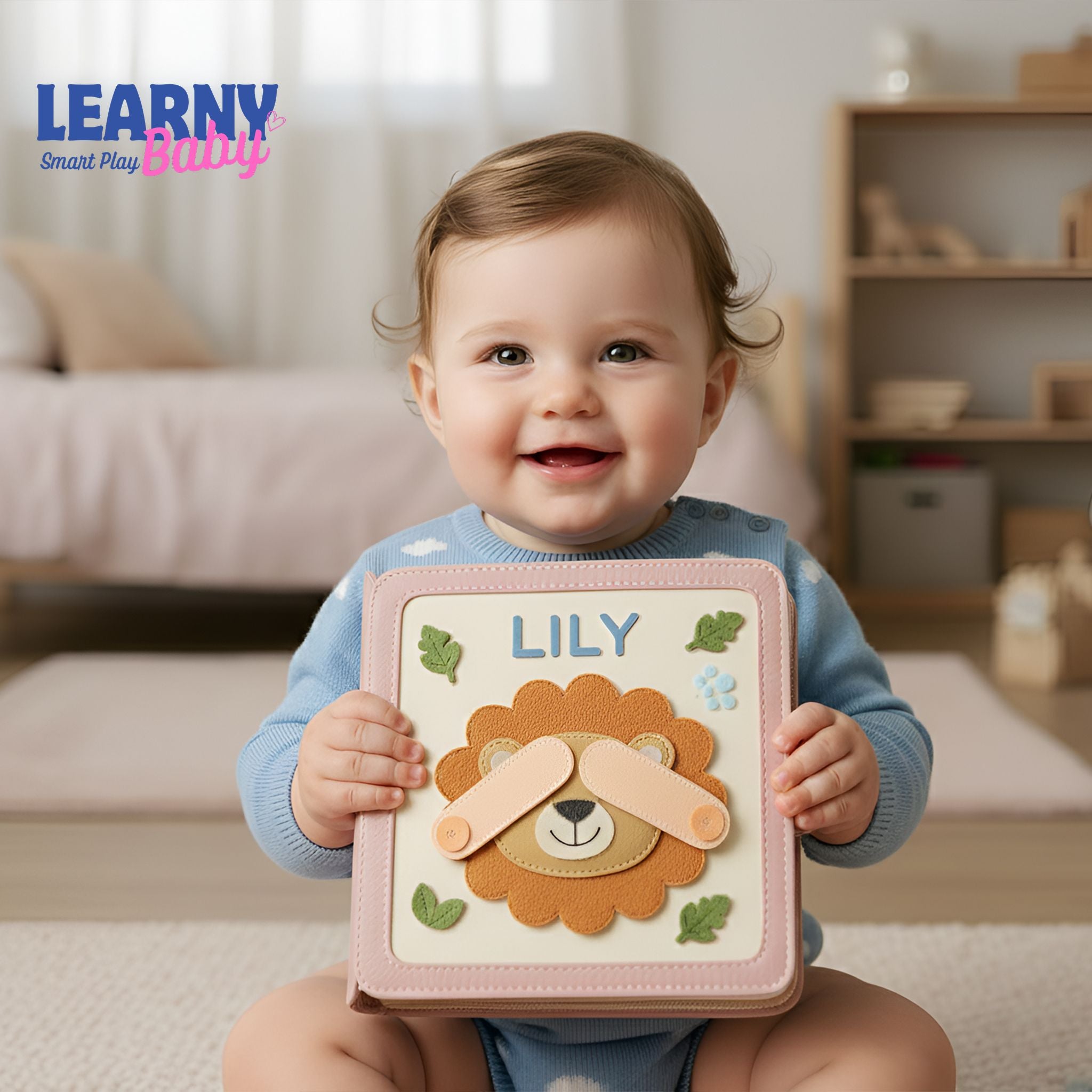 Personalized Felt Quiet Book, Custom Quiet Book Animal for Toddlers, Handmade Montessori Activity Book, Montessori Busy Book, Baby Gift