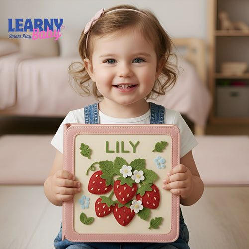 Personalized Birthday Gift for Baby, Handmade Felt Quiet Book, Customized Montessori Activity Book, New Year Present, Busy Book for Toddlers QBLB05