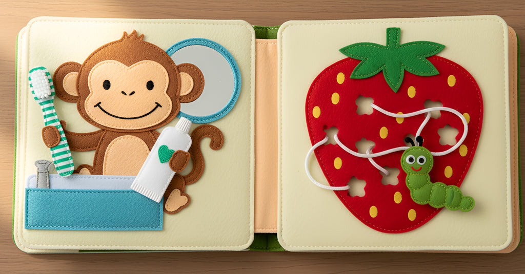 Personalized Birthday Gift for Baby, Handmade Felt Quiet Book, Customized Montessori Activity Book, New Year Present, Busy Book for Toddlers