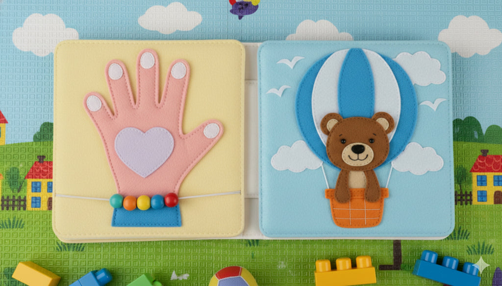 Montessori Busy Book for Toddlers, Personalized Felt Quiet Book, Handmade Learning Toy, Custom Baby Shower Gift, Montessori Toy Book