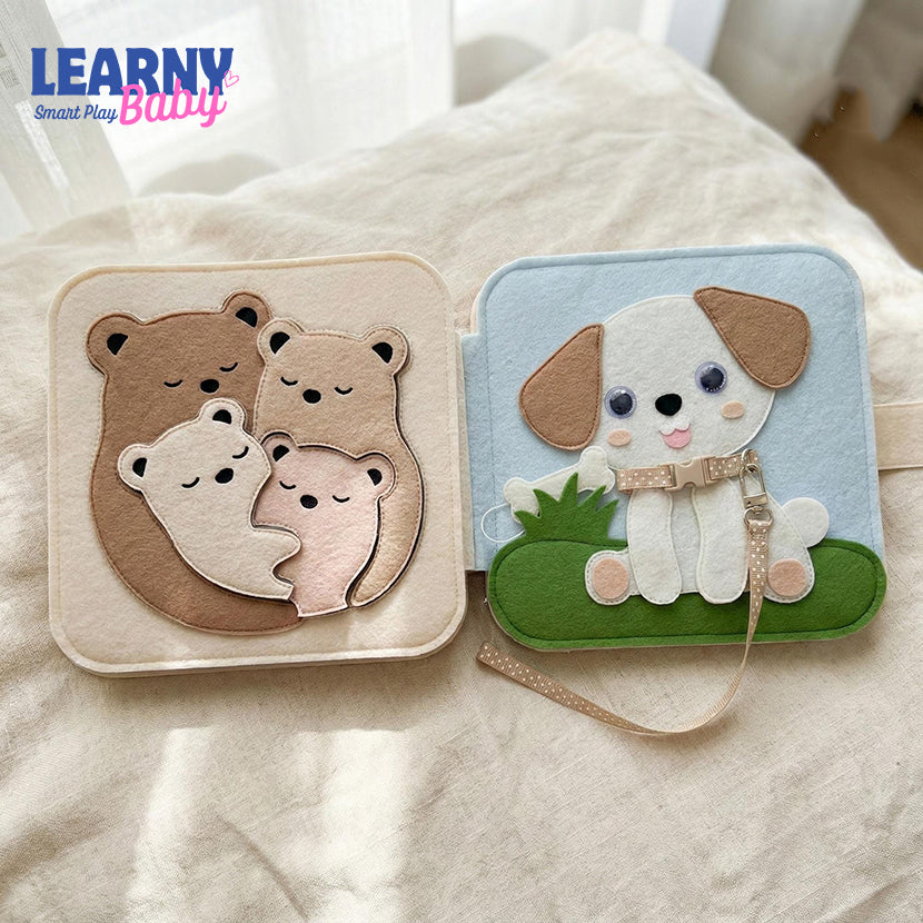 Personalized Felt Quiet Book, LITTLE STAR Handmade Activity Felt Quiet Books Educational Toys for Preschoolers, Baby Birthday Gift, Montessori Busy Book