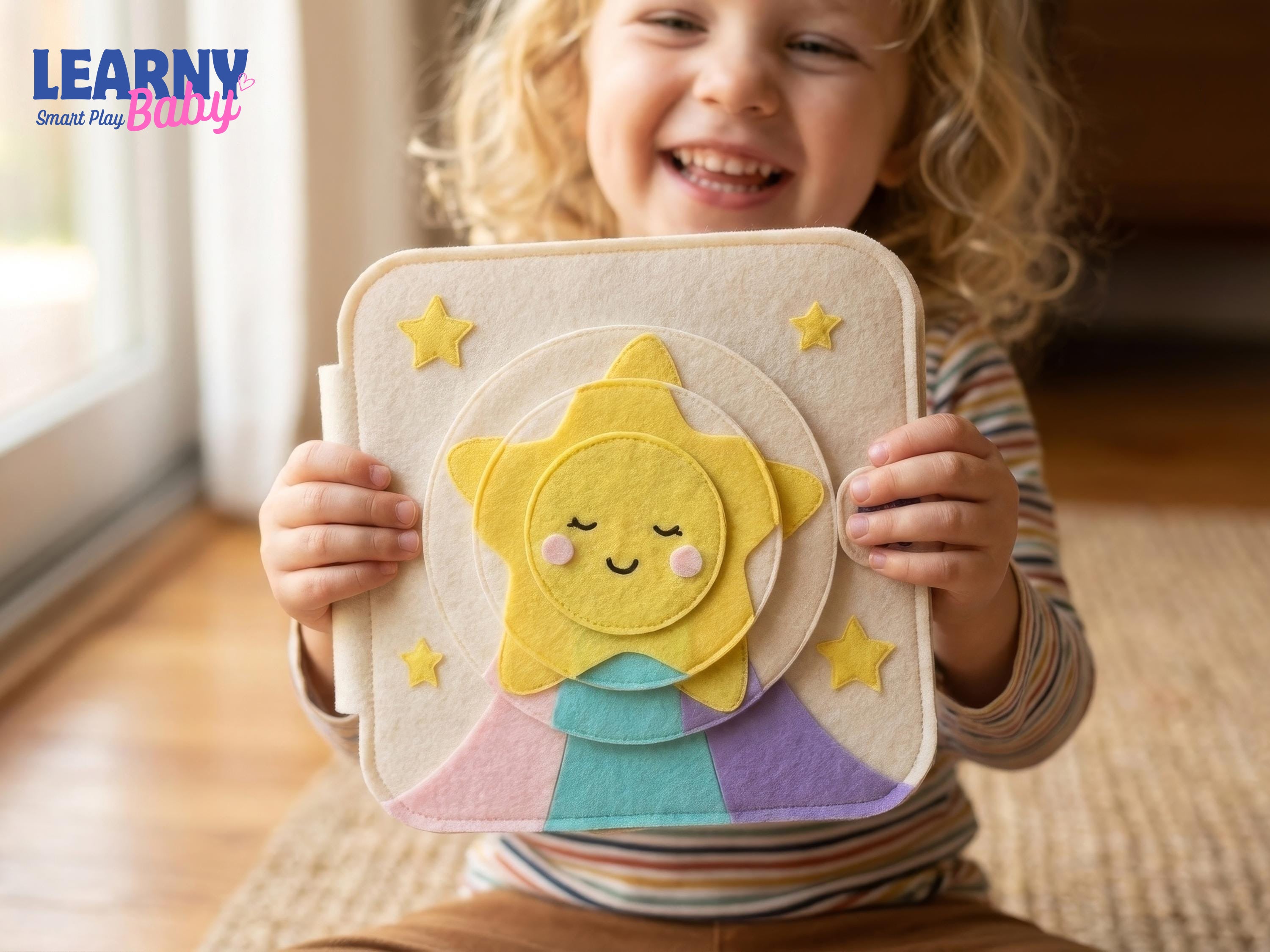 Personalized Felt Quiet Book, LITTLE STAR Handmade Activity Felt Quiet Books Educational Toys for Preschoolers, Baby Birthday Gift, Montessori Busy Book