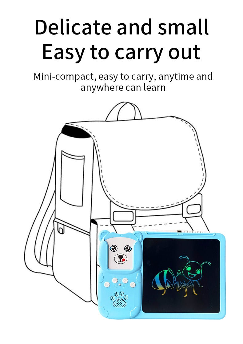 2-in-1 Talking Flash Cards & LCD Writing Tablet for Kids, English Learning & Speech Practice, Montessori Early Education, Ages 2–6