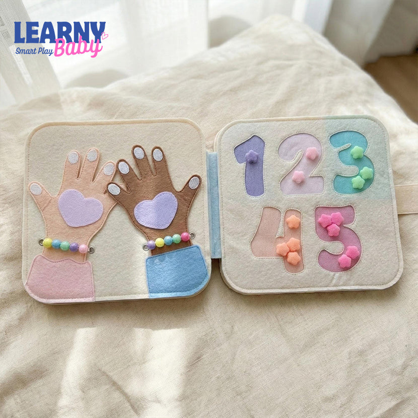 Personalized Felt Quiet Book, LITTLE STAR Handmade Activity Felt Quiet Books Educational Toys for Preschoolers, Baby Birthday Gift, Montessori Busy Book