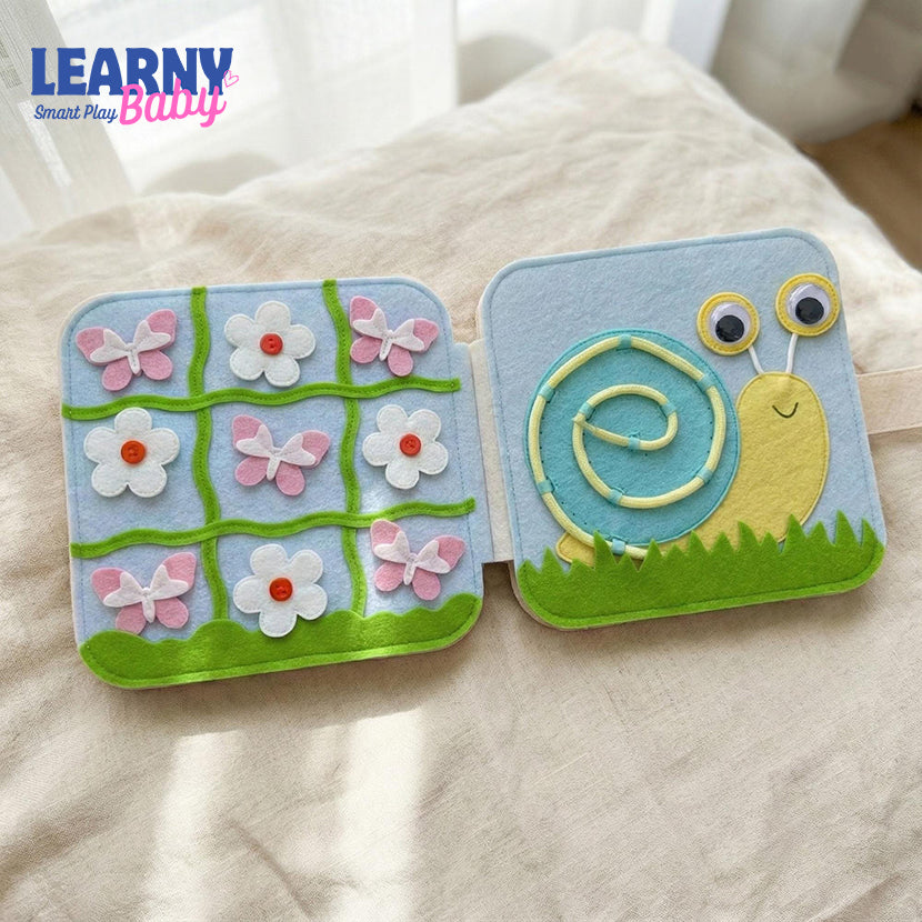 Personalized Felt Quiet Book, LITTLE STAR Handmade Activity Felt Quiet Books Educational Toys for Preschoolers, Baby Birthday Gift, Montessori Busy Book