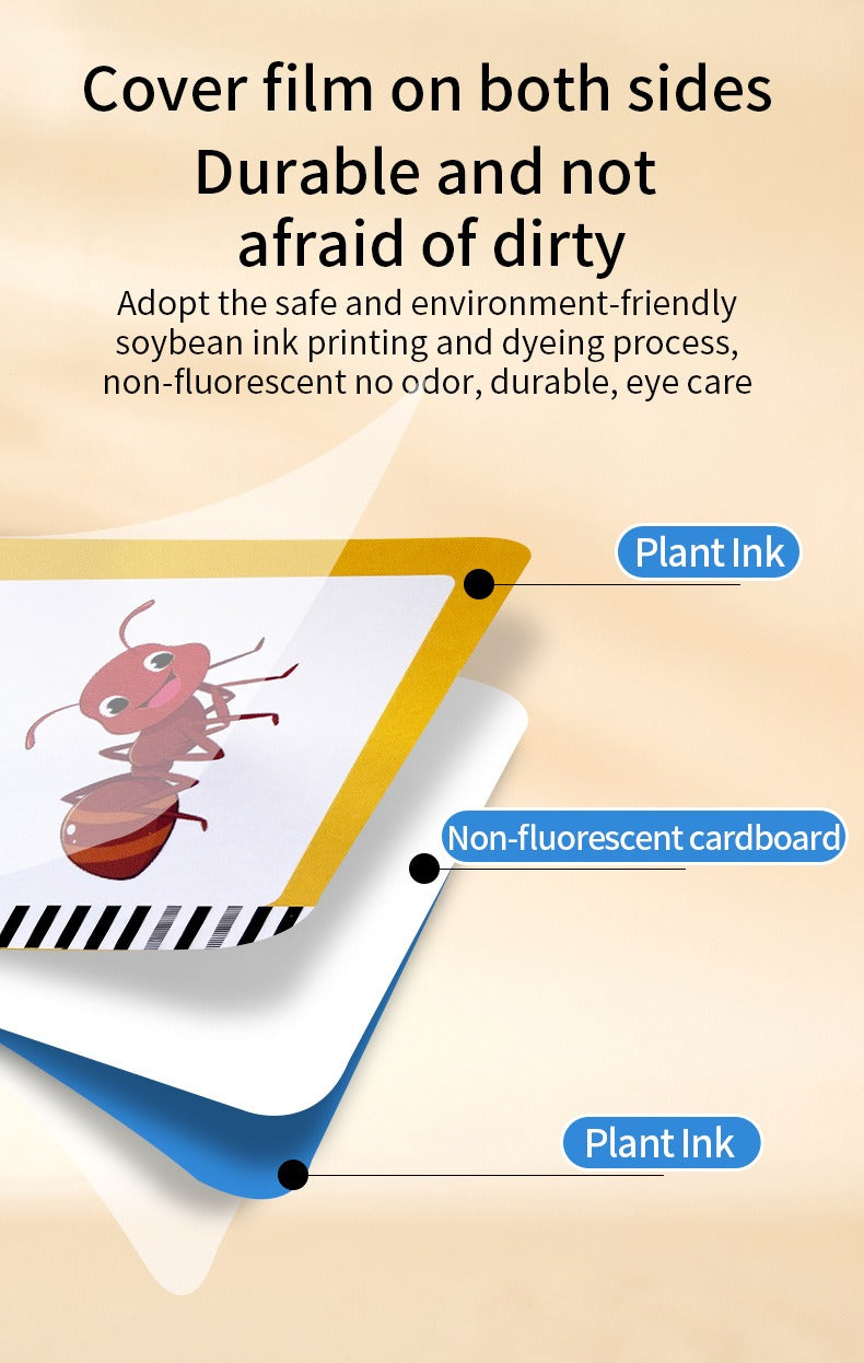 2-in-1 Talking Flash Cards & LCD Writing Tablet for Kids, English Learning & Speech Practice, Montessori Early Education, Ages 2–6