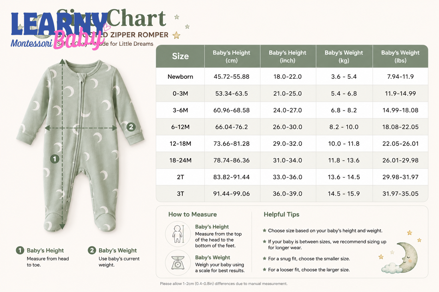 Bamboo Baby Footie Zippy, Crescent Moon Zip Pajamas, Soft Newborn Sleeper, Gender Neutral Baby Romper, Baby Shower Gift
