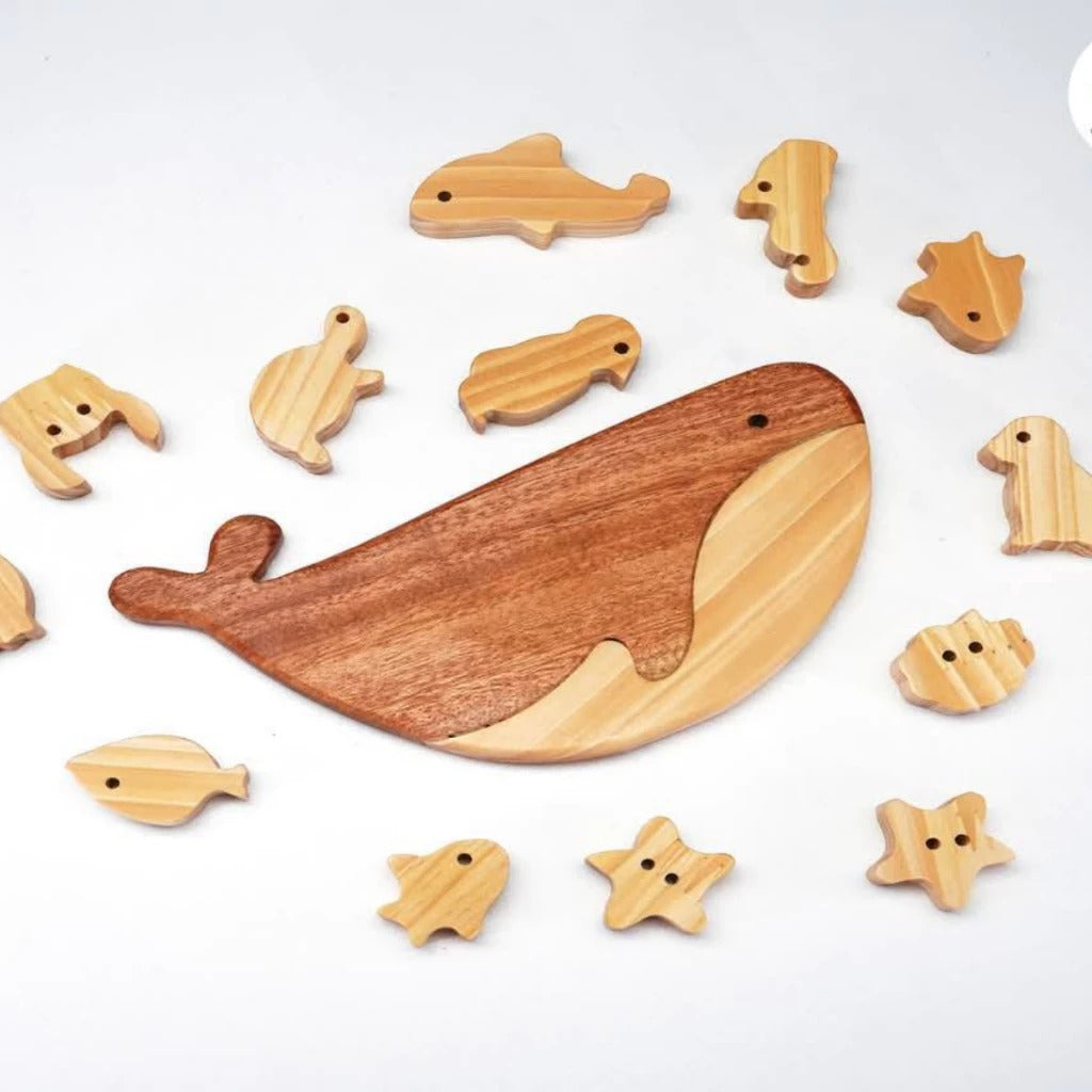 Wooden Balance Fish Toy, Educational Wooden Stacking & Balancing Game for Kids, Montessori Learning Toy to Improve Patience, Focus, and Fine Motor Skills