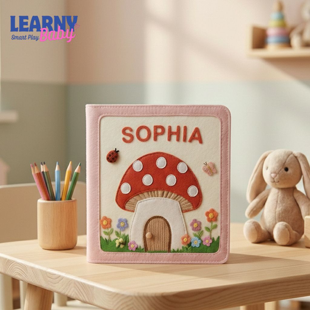 Personalized Quiet Book for Baby, Handmade felt quiet book, Customized soft Montessori-inspired toy, First birthday present, Busy book